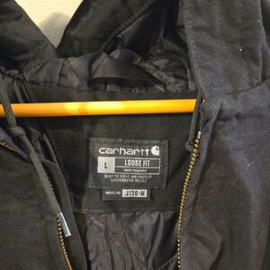 Carhartt Dark Hooded Jacket Large Loose Fit